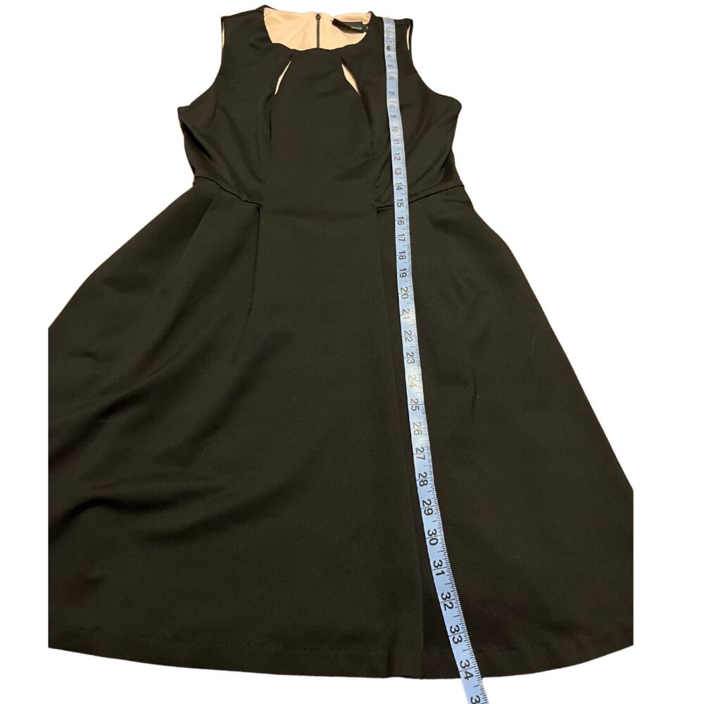 CYNTHIA ROWLEY BLACK FIT & FLARE DRESS CUTOUT DETAIL S EUC! - Picture 6 of 14